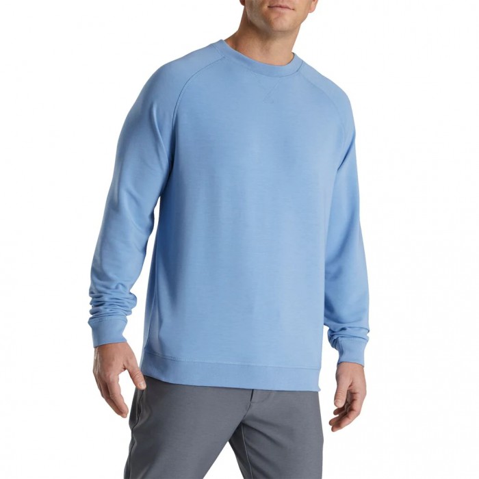 Chaquetas Footjoy French Terry Crewneck Hombre Wedgewood | MX-802473R