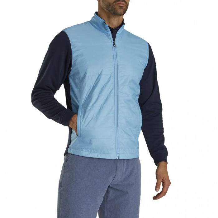 Chaquetas Footjoy Full-Zip Hybrid Hombre Azules Claro Azul Marino | MX-318794B