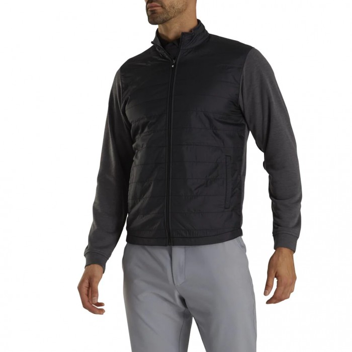 Chaquetas Footjoy Full-Zip Hybrid Hombre Negros | MX-368542W