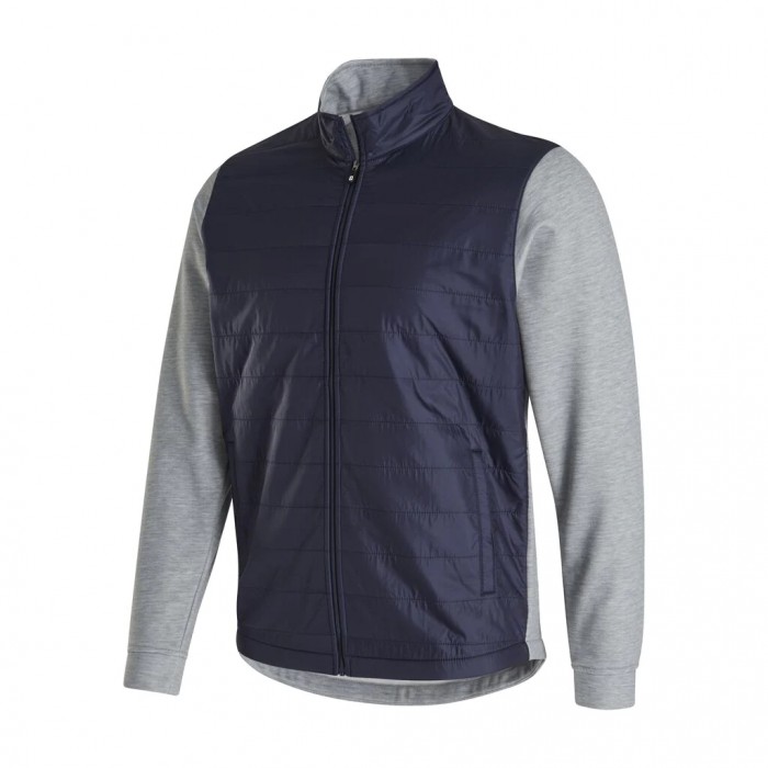 Chaquetas Footjoy Full-Zip Hybrid Hombre Azul Marino Grises | MX-923186H