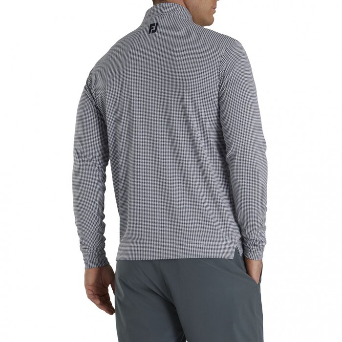 Chaquetas Footjoy Houndstooth Jacquard Quarter-Zip Hombre Azul Marino Blancos | MX-721453O