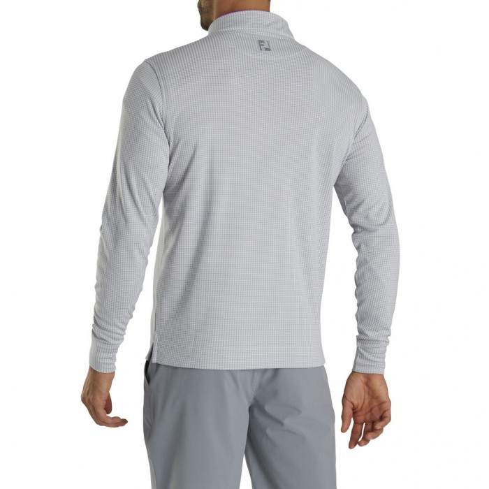 Chaquetas Footjoy Houndstooth Jacquard Quarter-Zip Hombre Grises Blancos | MX-890247H