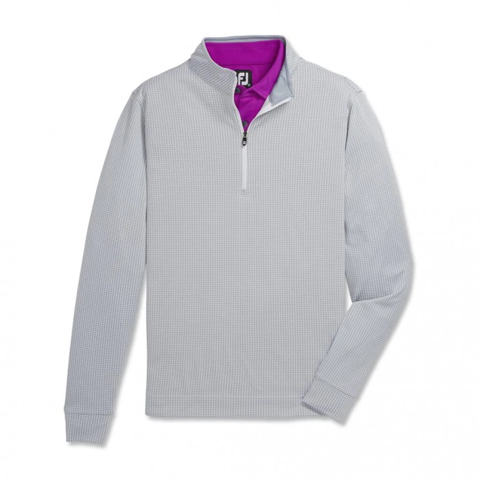 Chaquetas Footjoy Houndstooth Jacquard Quarter-Zip Hombre Grises Blancos | MX-890247H