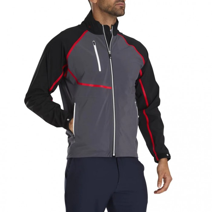 Chaquetas Footjoy HydroTour Rain Hombre Negros Rojos | MX-047128U