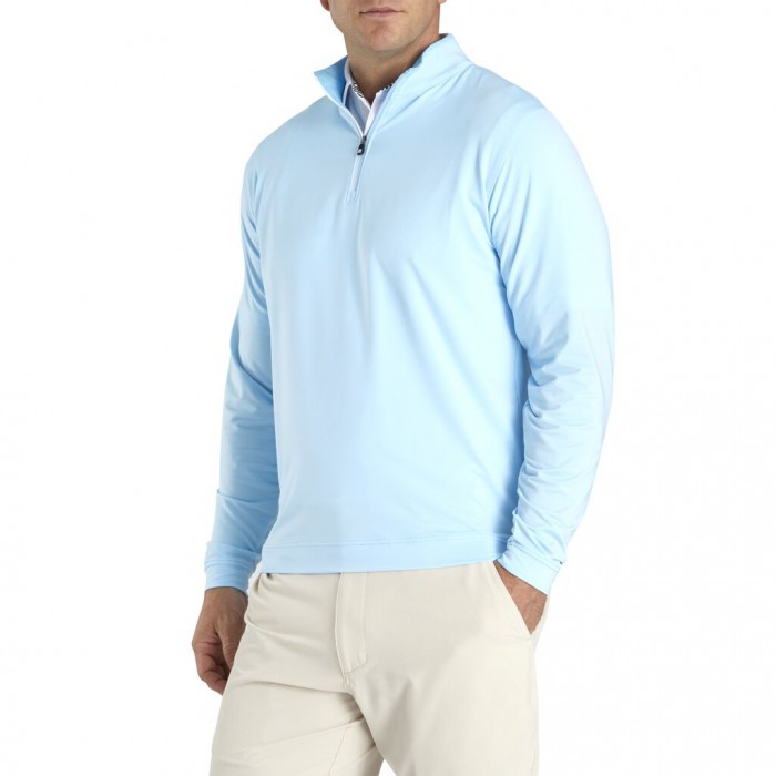 Chaquetas Footjoy Ligeros Quarter-Zip Hombre Azules Claro Blancos | MX-108437W