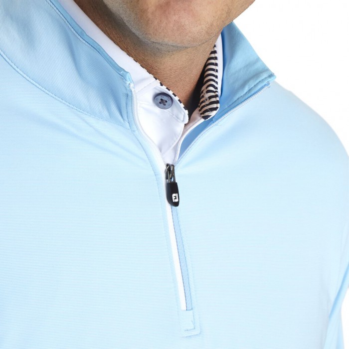 Chaquetas Footjoy Ligeros Quarter-Zip Hombre Azules Claro Blancos | MX-108437W