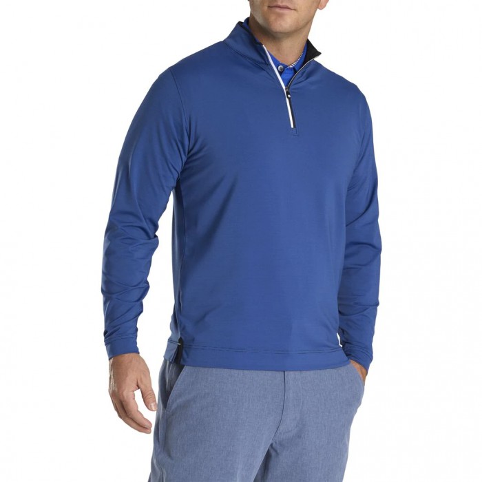 Chaquetas Footjoy Ligeros Quarter-Zip Hombre Negros Azul Rey | MX-258016H