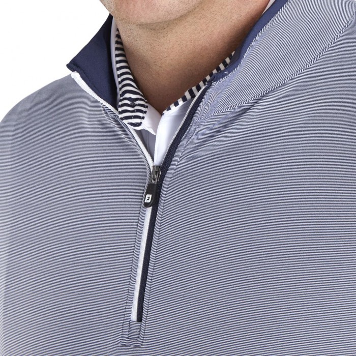 Chaquetas Footjoy Ligeros Quarter-Zip Hombre Azul Marino Blancos | MX-386715C