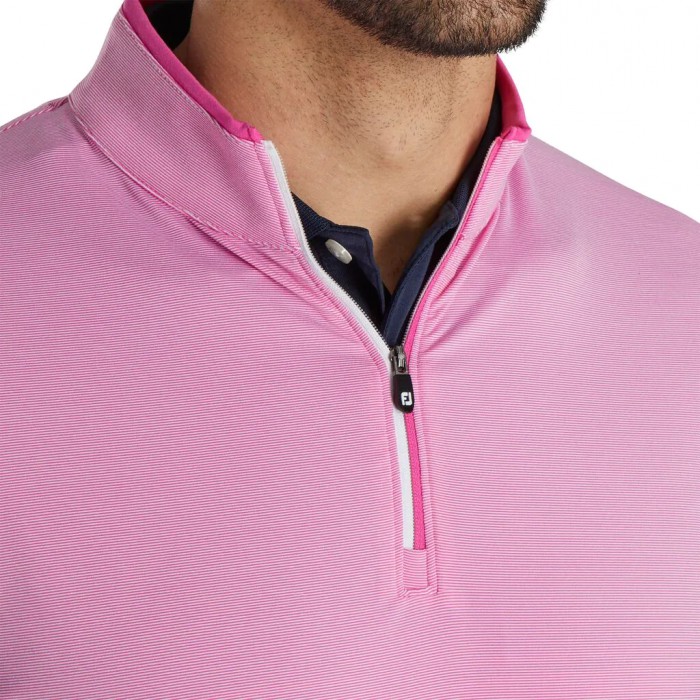 Chaquetas Footjoy Ligeros Quarter-Zip Hombre Rosas Blancos | MX-587140L