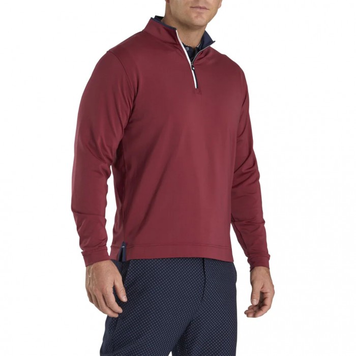 Chaquetas Footjoy Ligeros Quarter-Zip Hombre Rojos Azul Marino | MX-846321R