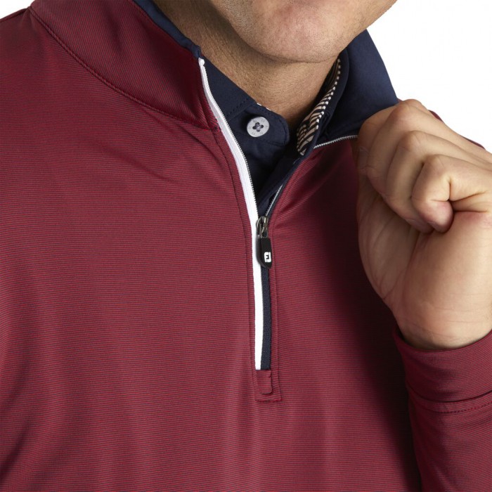 Chaquetas Footjoy Ligeros Quarter-Zip Hombre Rojos Azul Marino | MX-846321R