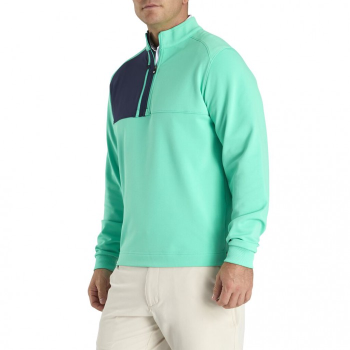 Chaquetas Footjoy Pique Deporte Mid-Layer Hombre Spearmint | MX-289634K