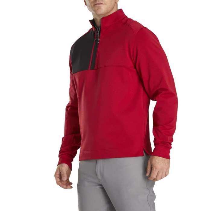 Chaquetas Footjoy Pique Deporte Mid-Layer Hombre Crimson | MX-748605Q