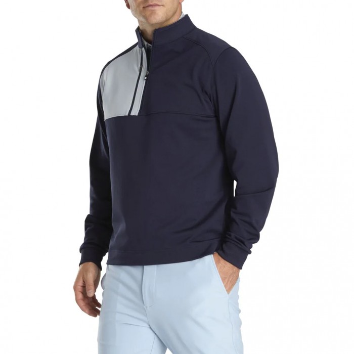 Chaquetas Footjoy Pique Deporte Mid-Layer Hombre Azul Marino | MX-852340O