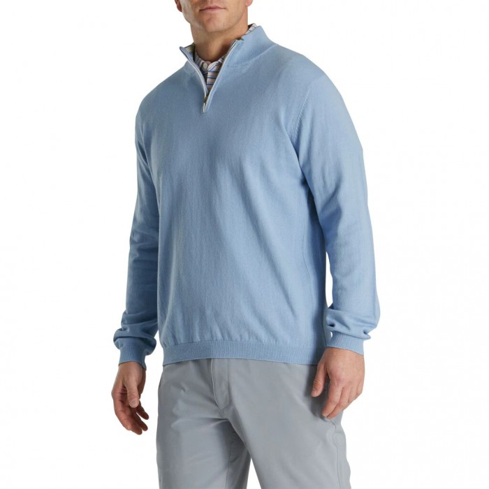 Chaquetas Footjoy Quarter-Zip Sueter Hombre Grises | MX-483915W