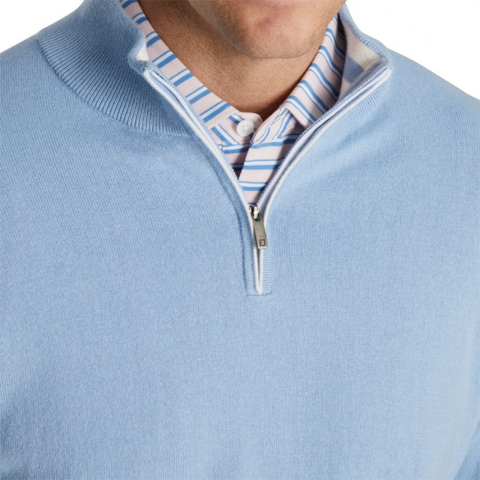 Chaquetas Footjoy Quarter-Zip Sueter Hombre Azul Marino | MX-807394F