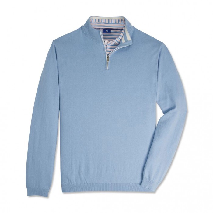 Chaquetas Footjoy Quarter-Zip Sueter Hombre Azul Marino | MX-807394F