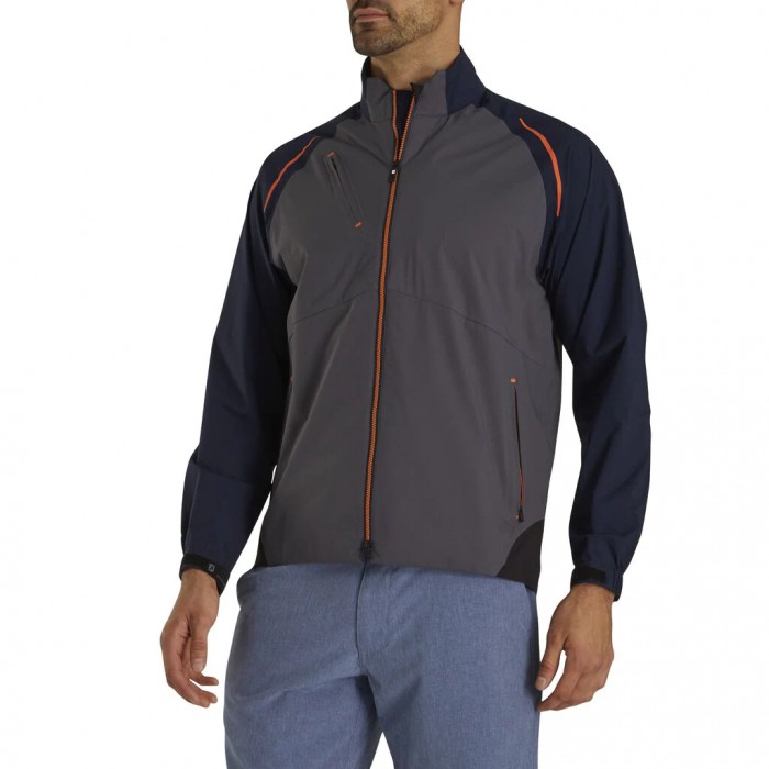 Chaquetas Footjoy Select LS Rain Hombre Azul Marino Naranjas | MX-526918L