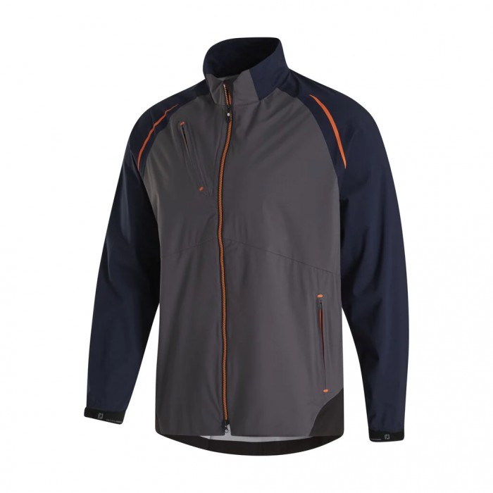 Chaquetas Footjoy Select LS Rain Hombre Azul Marino Naranjas | MX-526918L