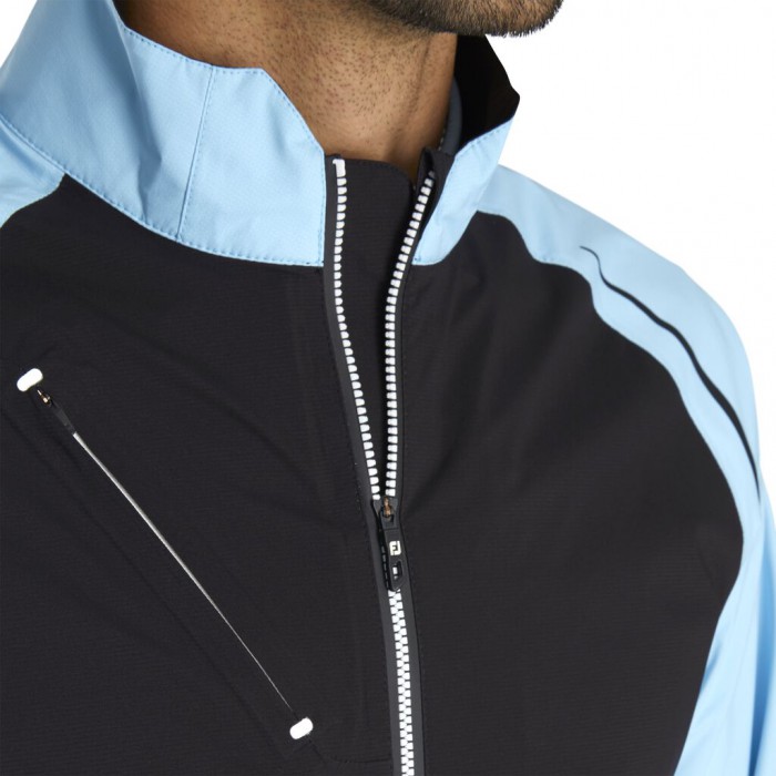 Chaquetas Footjoy Select LS Rain Hombre Azules Claro Negros | MX-839652N