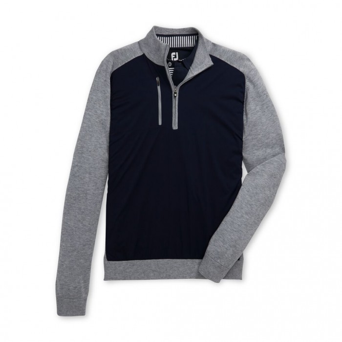 Chaquetas Footjoy Tech Sueter Hombre Azul Marino Grises | MX-804932H