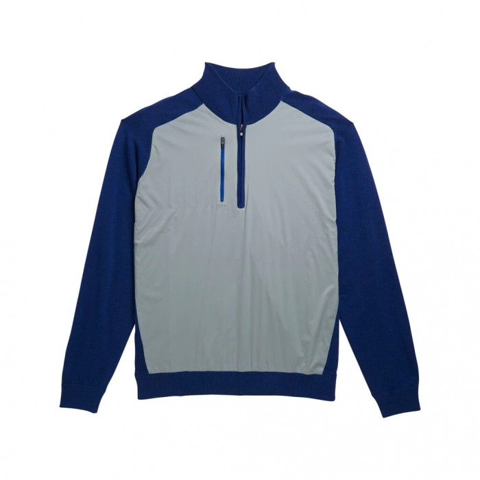 Chaquetas Footjoy Tech Sueter Hombre Grises Azul Rey | MX-239708U