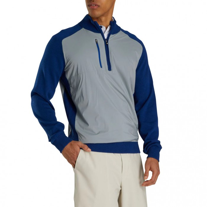 Chaquetas Footjoy Tech Sueter Hombre Grises Azul Rey | MX-239708U