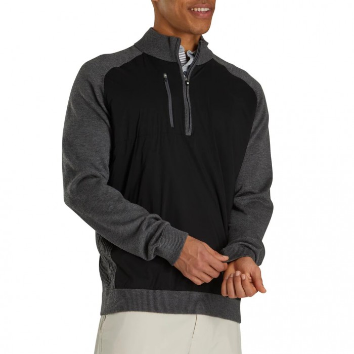 Chaquetas Footjoy Tech Sueter Hombre Negros | MX-370528O