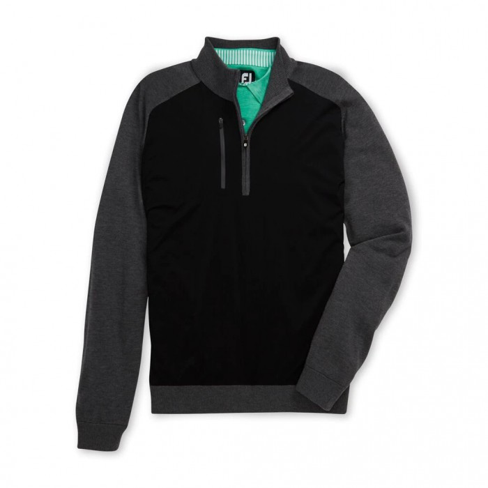 Chaquetas Footjoy Tech Sueter Hombre Negros | MX-370528O