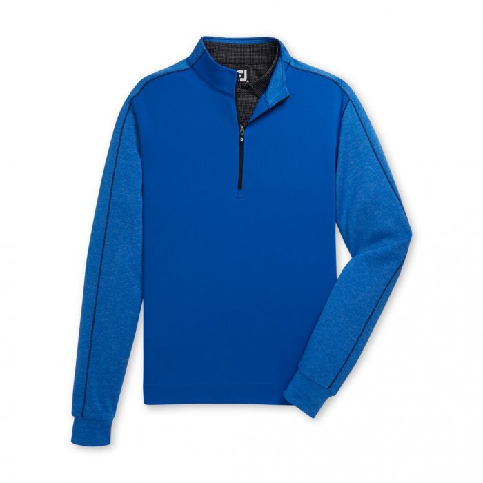 Chaquetas Footjoy Tonal Heather Mid-Layer Hombre Azul Rey Negros | MX-512036C