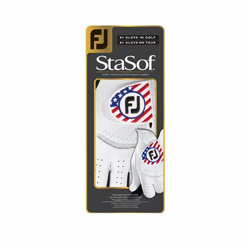 Guantes De Golf Footjoy StaSof Flag Mujer Blancos | MX-027451S