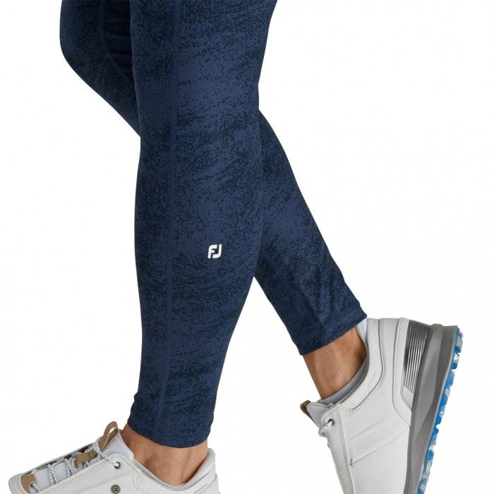 Leggings Footjoy Printed Mujer Azul Marino | MX-428693C