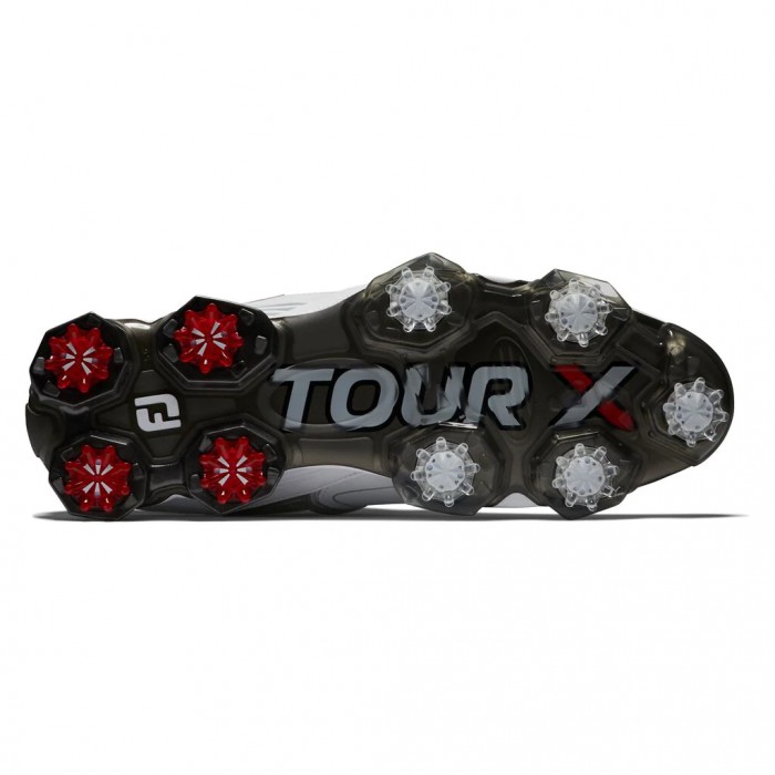 Tenis Golf Con Pinchos Footjoy Tour X Hombre Blancos Rojos | MX-610937C