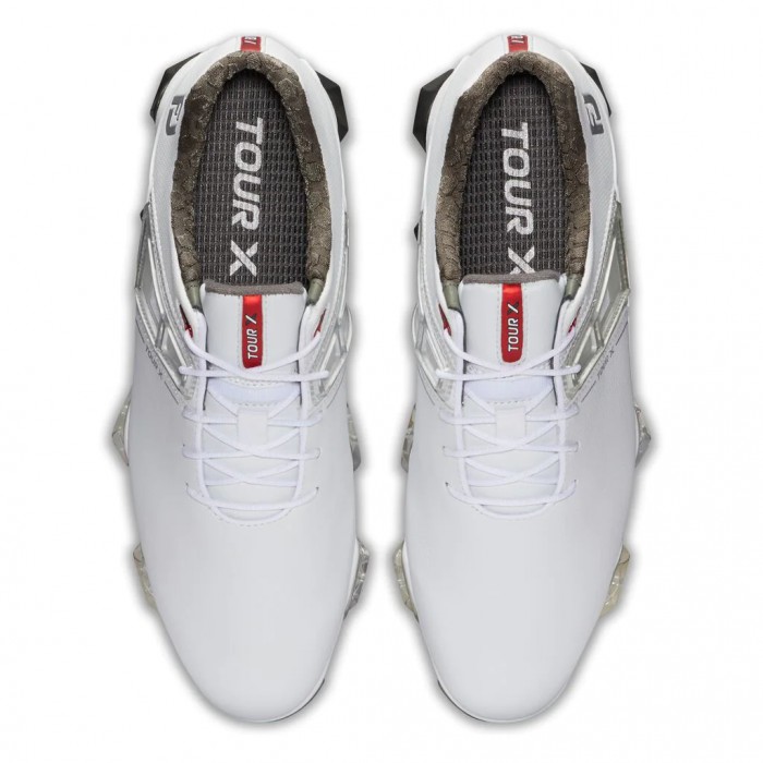 Tenis Golf Con Pinchos Footjoy Tour X Hombre Blancos Rojos | MX-610937C