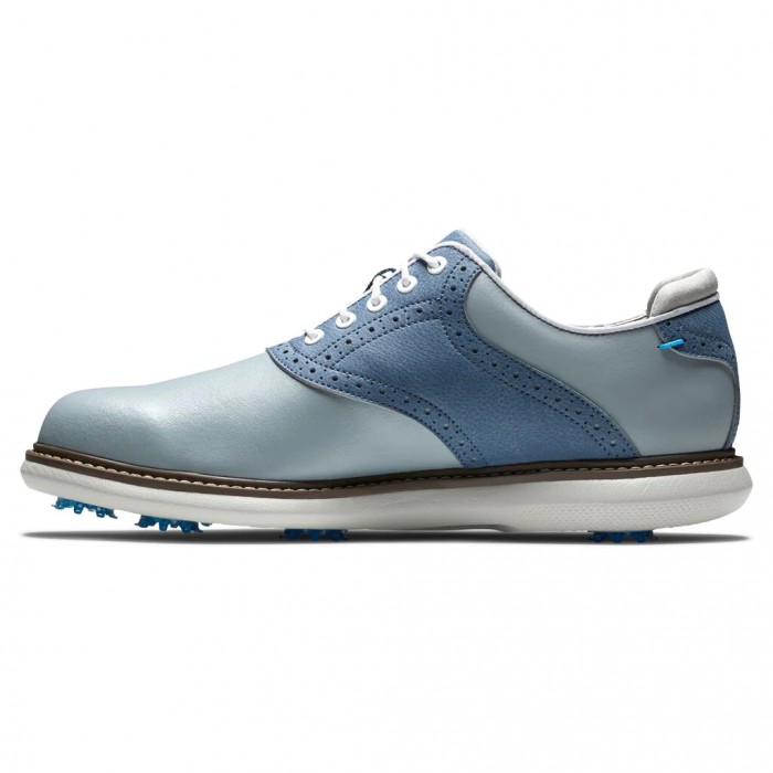 Tenis Golf Con Pinchos Footjoy Traditions Hombre Grises Azules | MX-965310F