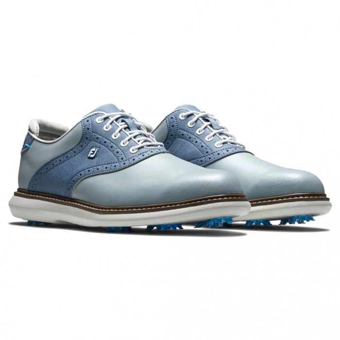 Tenis Golf Con Pinchos Footjoy Traditions Hombre Grises Azules | MX-965310F