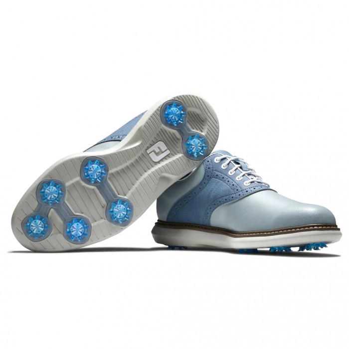 Tenis Golf Con Pinchos Footjoy Traditions Hombre Grises Azules | MX-965310F