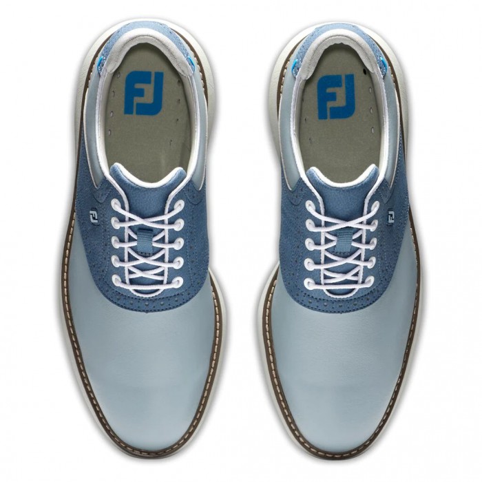 Tenis Golf Con Pinchos Footjoy Traditions Hombre Grises Azules | MX-965310F