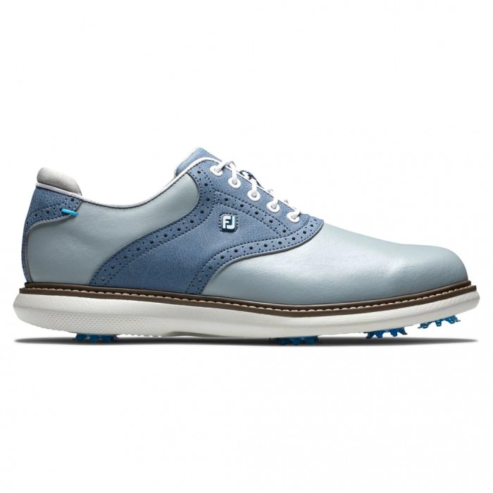 Tenis Golf Con Pinchos Footjoy Traditions Hombre Grises Azules | MX-965310F