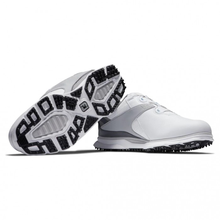 Tenis Golf Sin Pinchos Footjoy Pro|SL BOA Hombre Blancos Grises | MX-693024Q