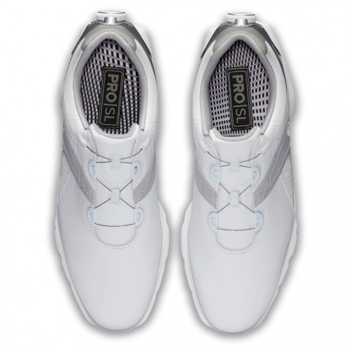 Tenis Golf Sin Pinchos Footjoy Pro|SL BOA Hombre Blancos Grises | MX-693024Q