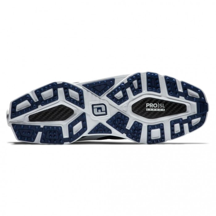 Tenis Golf Sin Pinchos Footjoy Pro|SL Carbon BOA Hombre Blancos Azul Marino | MX-792305D