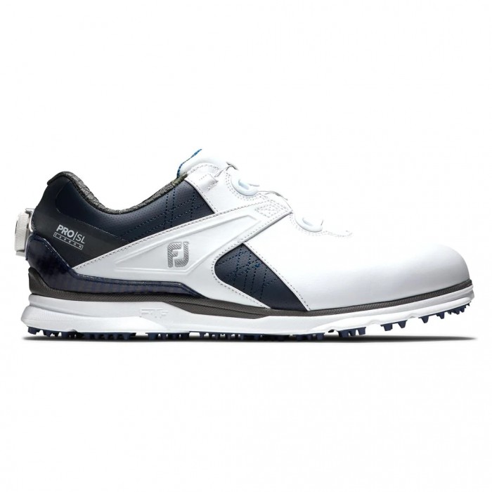 Tenis Golf Sin Pinchos Footjoy Pro|SL Carbon BOA Hombre Blancos Azul Marino | MX-792305D