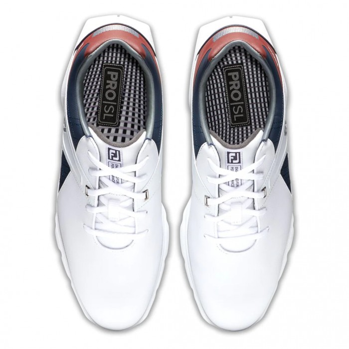 Tenis Golf Sin Pinchos Footjoy Pro|SL Hombre Blancos Azul Marino Vino Granate | MX-381409G