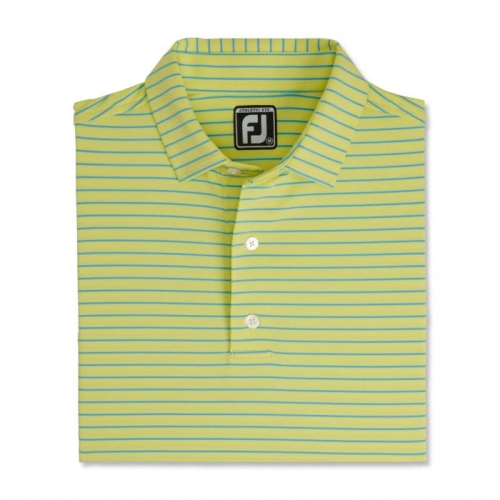 Camisas Footjoy Atléticos Fit Classic Stripe Self Collar Hombre Amarillos Azules | MX-069143L