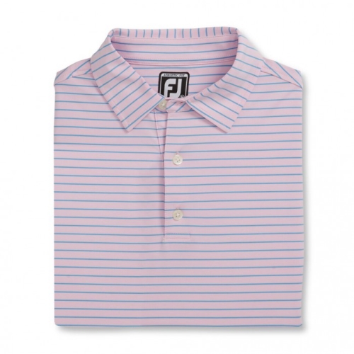 Camisas Footjoy Atléticos Fit Classic Stripe Self Collar Hombre Rosas Azules Claro | MX-806459L