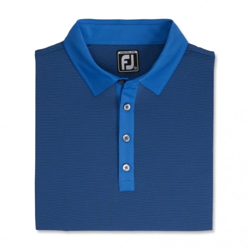 Camisas Footjoy Atléticos Fit Lisle End-On-End Self Collar Hombre Azul Rey Azul Marino | MX-264783Q