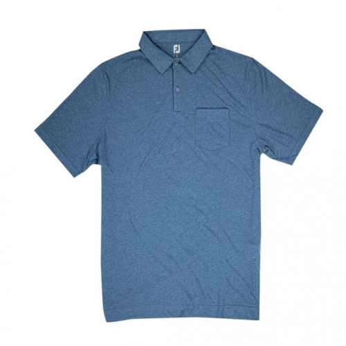 Camisas Footjoy Coastal Colección Solid Pocket Hombre Azules | MX-385196L