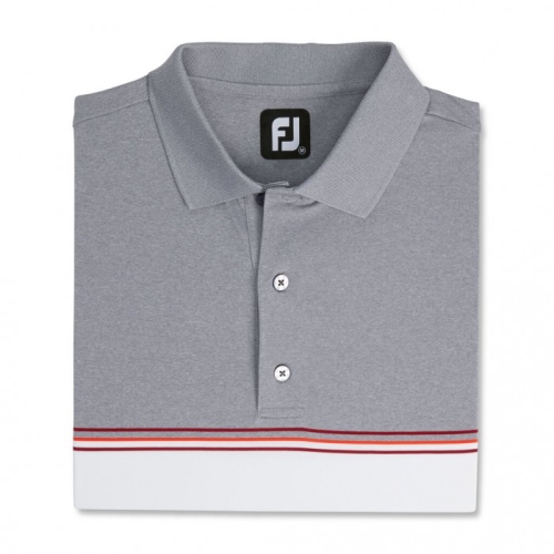 Camisas Footjoy Color Block Lisle Knit Collar Hombre Grises Blancos | MX-071568S