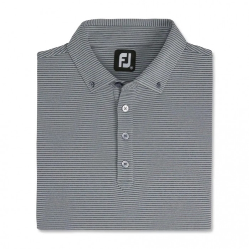 Camisas Footjoy Feeder Stripe Jersey Buttondown Collar Hombre Grises | MX-359860U